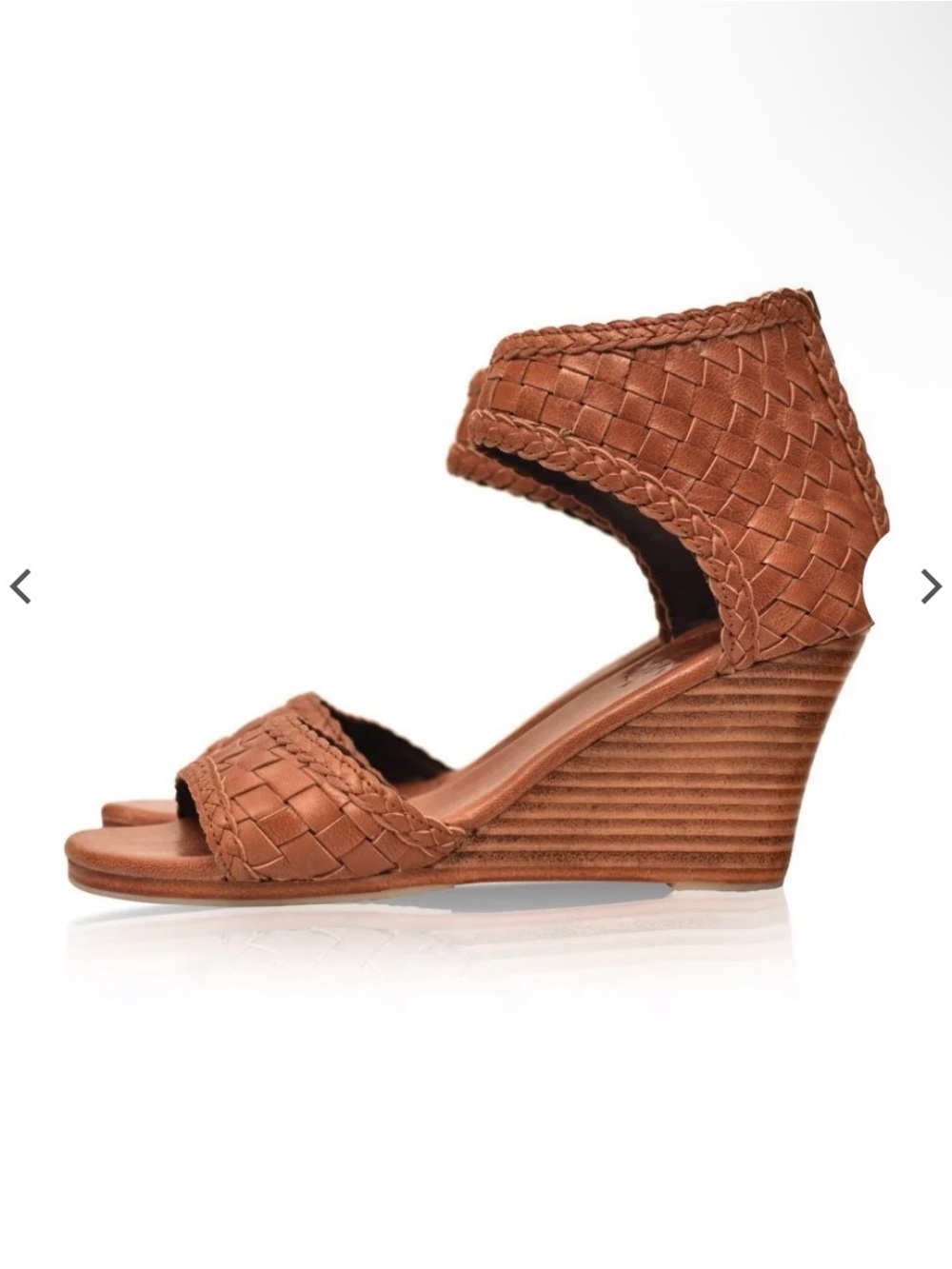 Bali ELF Athena Woven Wedge Sandals - Women's 8 New Vintage Camel